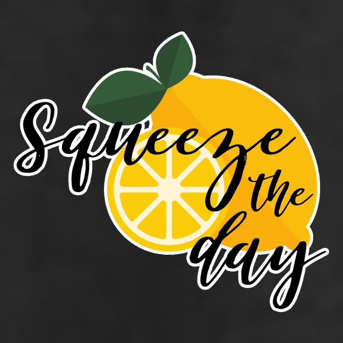 Squeeze The Day Lemon Motivational Garment-Dyed Fleece Hoodie