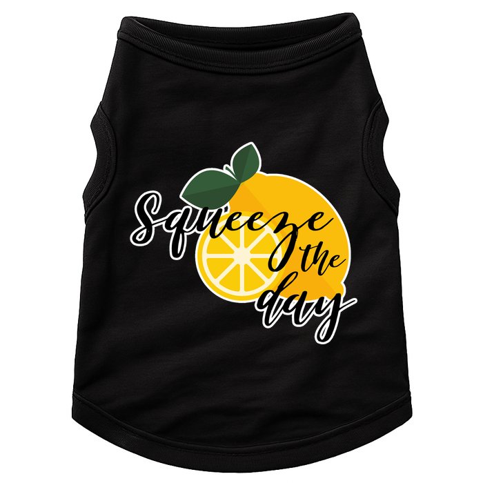 Squeeze The Day Lemon Motivational Doggie Tank