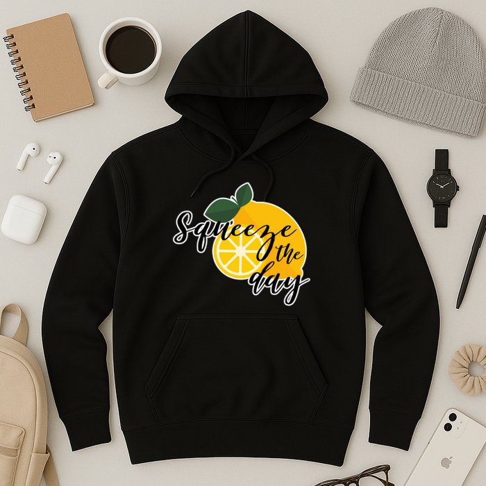 Squeeze The Day Lemon Motivational Hoodie