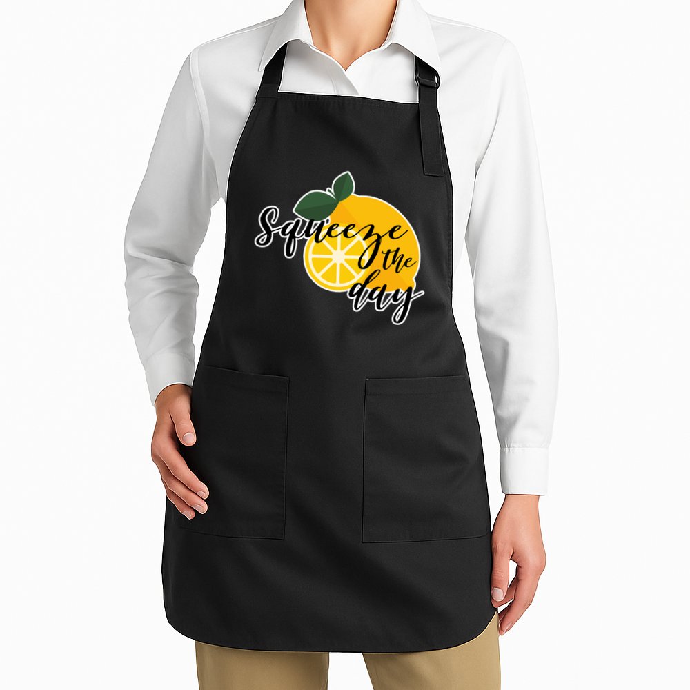 Squeeze The Day Lemon Motivational Apron