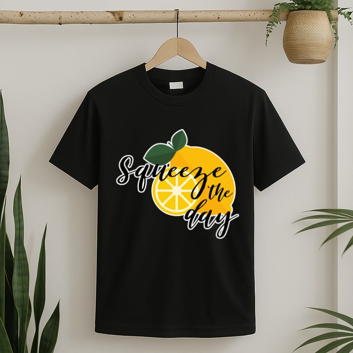 Squeeze The Day Lemon Motivational T-Shirt
