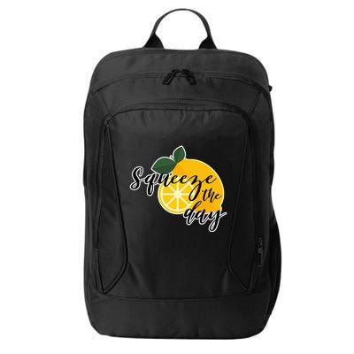 Squeeze The Day Lemon Motivational City Backpack