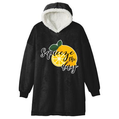 Squeeze The Day Lemon Motivational Hooded Wearable Blanket