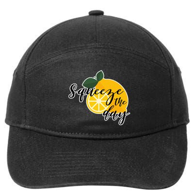 Squeeze The Day Lemon Motivational 7-Panel Snapback Hat