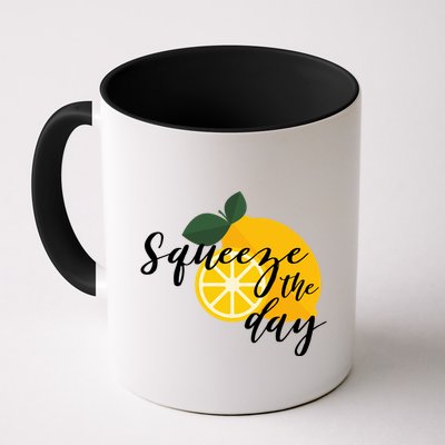Squeeze The Day Lemon Motivational Mug
