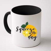 Squeeze The Day Lemon Motivational Mug