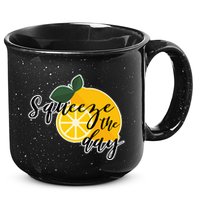 Squeeze The Day Lemon Motivational 15oz Campfire Ceramic Mug