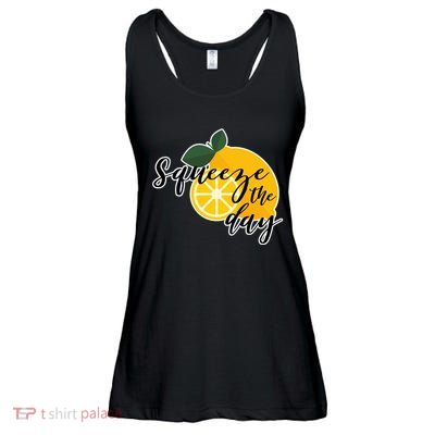 Squeeze The Day Lemon Motivational Ladies Essential Flowy Tank
