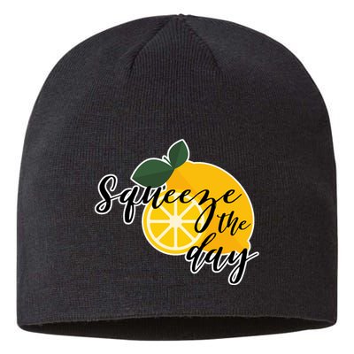 Squeeze The Day Lemon Motivational Sustainable Beanie