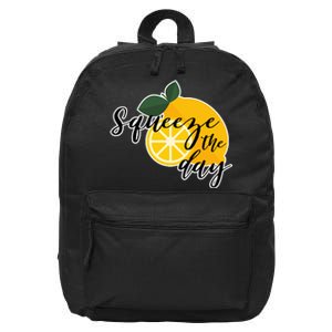 Squeeze The Day Lemon Motivational 16 in Basic Backpack