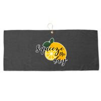 Squeeze The Day Lemon Motivational Large Microfiber Waffle Golf Towel