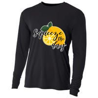 Squeeze The Day Lemon Motivational Cooling Performance Long Sleeve Crew