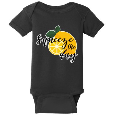 Squeeze The Day Lemon Motivational Baby Bodysuit