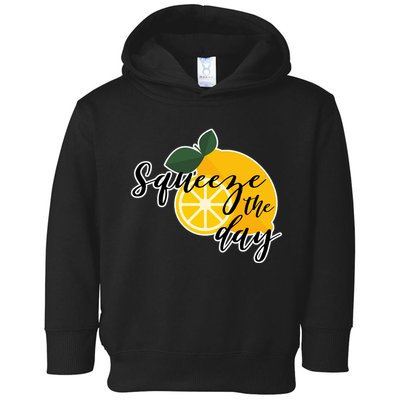 Squeeze The Day Lemon Motivational Toddler Hoodie