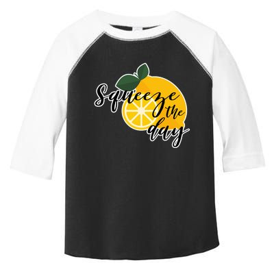 Squeeze The Day Lemon Motivational Toddler Fine Jersey T-Shirt