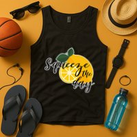 Squeeze The Day Lemon Motivational Tank Top