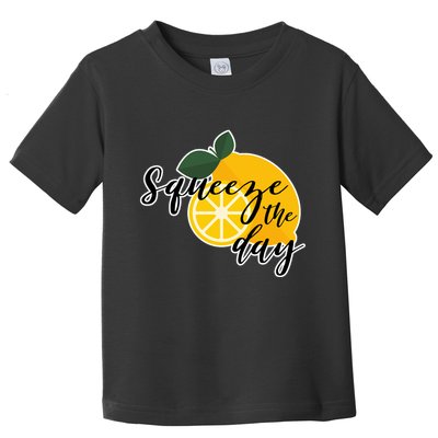 Squeeze The Day Lemon Motivational Toddler T-Shirt