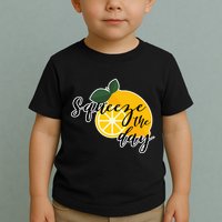 Squeeze The Day Lemon Motivational Toddler T-Shirt