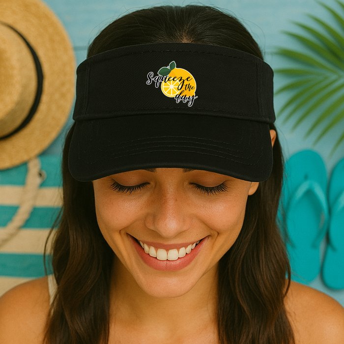 Squeeze The Day Lemon Motivational Visor