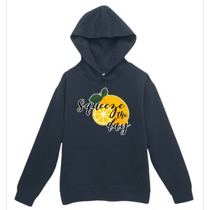 Squeeze The Day Lemon Motivational Urban Pullover Hoodie