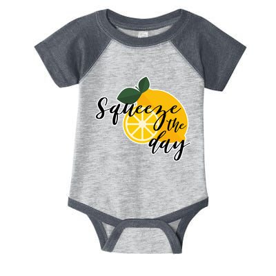 Squeeze The Day Lemon Motivational Infant Baby Jersey Bodysuit