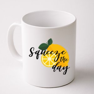 Squeeze The Day Lemon Motivational Coffee Mug