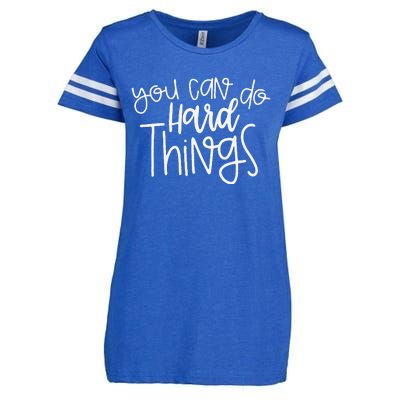 State Testing Day Teacher Motivation You Can Do Hard Things Enza Ladies Jersey Football T-Shirt