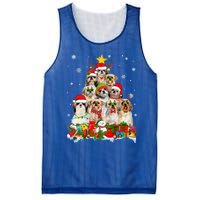 Shih Tzu Dog Christmas Tree Lights Xmas Santa Hat Cool Gift Mesh Reversible Basketball Jersey Tank