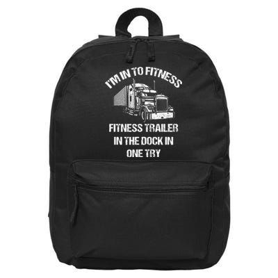 Semi Truck Driver I´M Into Fitness Trucker 16 in Basic Backpack