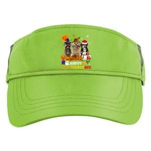 Shih Tzu Dog Happy Hallothanksmas Xmas Dog Lover Funny Gift Adult Drive Performance Visor