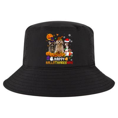 Shih Tzu Dog Happy Hallothanksmas Xmas Dog Lover Funny Gift Cool Comfort Performance Bucket Hat