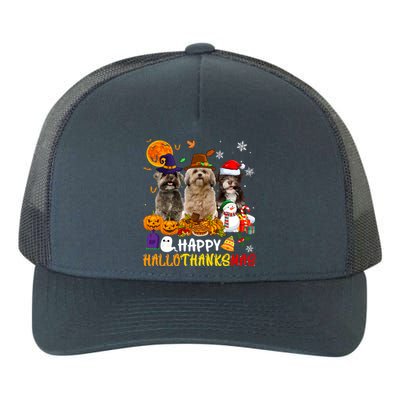 Shih Tzu Dog Happy Hallothanksmas Xmas Dog Lover Funny Gift Yupoong Adult 5-Panel Trucker Hat