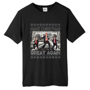 Santa Trump Dance Make Christmas Great Again Ugly Sweater Tall Fusion ChromaSoft Performance T-Shirt