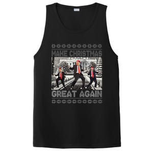 Santa Trump Dance Make Christmas Great Again Ugly Sweater PosiCharge Competitor Tank