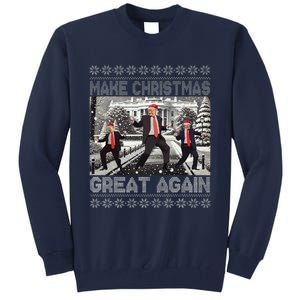 Santa Trump Dance Make Christmas Great Again Ugly Sweater Tall Sweatshirt