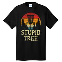 Stupid Tree Disc Golf Basket Retro Frisbee Golfing Golfer Tall T-Shirt