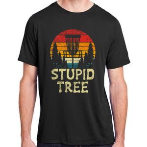 Stupid Tree Disc Golf Basket Retro Frisbee Golfing Golfer Adult ChromaSoft Performance T-Shirt