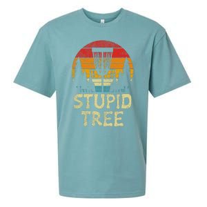 Stupid Tree Disc Golf Basket Retro Frisbee Golfing Golfer Sueded Cloud Jersey T-Shirt