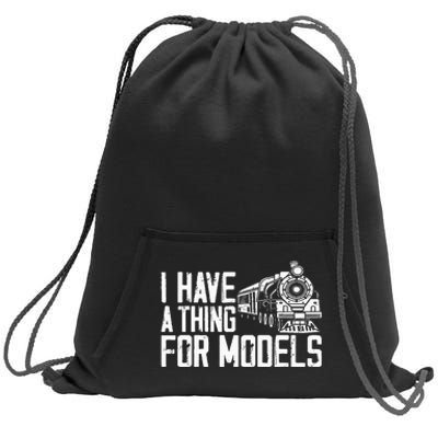 Steam Train Driver Trainspotting Locomotive Pun Vintage I Sweatshirt Cinch Pack Bag