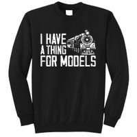 Steam Train Driver Trainspotting Locomotive Pun Vintage I Tall Sweatshirt