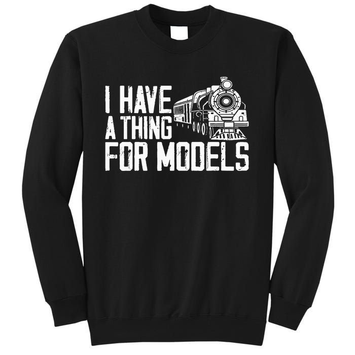 Steam Train Driver Trainspotting Locomotive Pun Vintage I Tall Sweatshirt