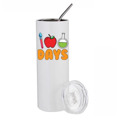 Science Teacher Drawing Kindergarten 100 Days Of School Gift Stainless Steel Tumbler