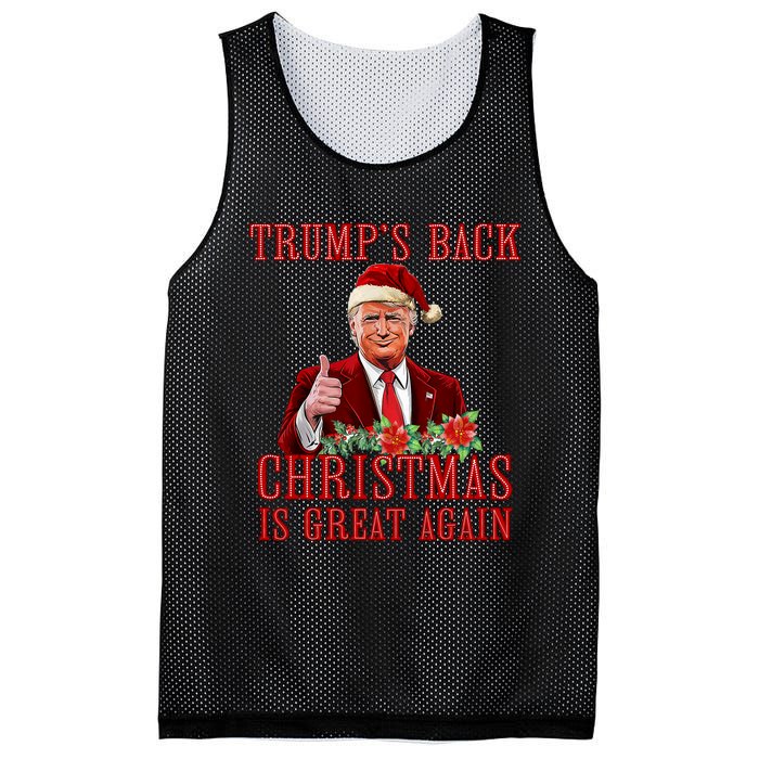 Santa Trump Dance Make Christmas Great Again Ugly Sweater Mesh Reversible Basketball Jersey Tank