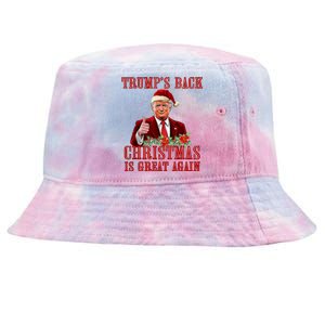 Santa Trump Dance Make Christmas Great Again Ugly Sweater Tie-Dyed Bucket Hat