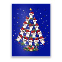 Shih Tzu Dog Lover Xmas Santa Hat Shih Tzu Christmas Tree Cool Gift Poster