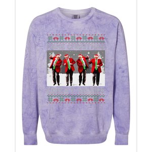 Santa Trump Dance Make Christmas Great Again Ugly Sweater Colorblast Crewneck Sweatshirt