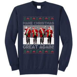 Santa Trump Dance Make Christmas Great Again Ugly Sweater Tall Sweatshirt