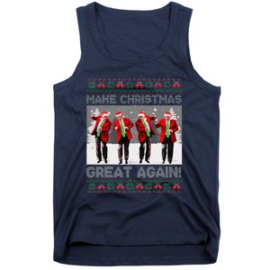 Santa Trump Dance Make Christmas Great Again Ugly Sweater Tank Top