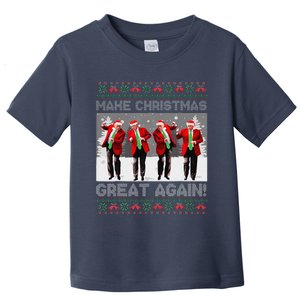 Santa Trump Dance Make Christmas Great Again Ugly Sweater Toddler T-Shirt