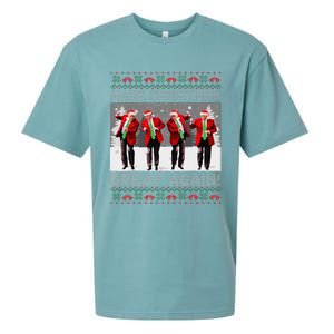 Santa Trump Dance Make Christmas Great Again Ugly Sweater Sueded Cloud Jersey T-Shirt